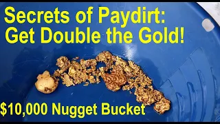 How to get double the gold for your money! - Panning Out a $10,000 Nugget Bucket.- All about Paydirt