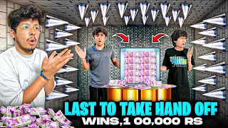 Last To Remove Hand off 1,00,000₹😍Wins it 😨Mann Vs Ronish Vs Abhee😨 Crying Moment- Jash Dhoka