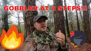 GOBBLER AT 8 STEPS!!! Arkansas Turkey hunting episode 1