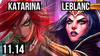 KATARINA vs LEBLANC (MID) | Quadra, 4.2M mastery, 2000+ games, 22/3/2 | BR Master | v11.14