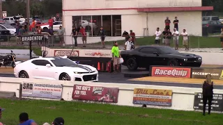 Camaro ZL1 vs Hellcat vs Mustang GT 1/4 Mile