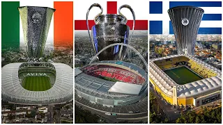 3 Final Stadiums UEFA   Champions League, Europa League & Conference League 2024