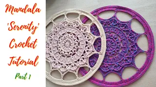 Crochet Mandala 'Serenity' Tutorial | Crochet Dreamcatcher Tutorial | Part 1 (Rounds 1-10)