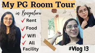 My Pg Room Tour 😍: Rent, Wifi, Food & More! || Vlog 13