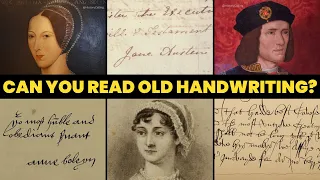 Can you READ OLD HANDWRITING styles? Could you understand old English? Old English handwriting