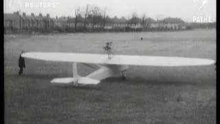 Aviation: light aircraft fitted with motorcycle engine (1932)