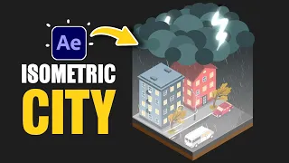 Isometric City Animation in After Effects Tutorials