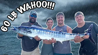 60 Lb WAHOO in a RAINSTORM!! - Deep Sea Fishing the Virgin Islands Ep. 2