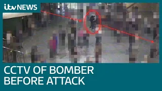 Court shown images of Manchester Arena bomber just seconds before attack | ITV News