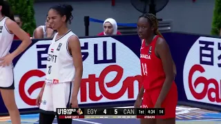 Jana Elalfy Women's U19 World Cup 2023-2024 Full Game Egypt vs. Canada