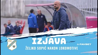 Željko Sopić nakon Lokomotive - polufinale  SuperSport Hrvatskog kupa (2023./2024.)