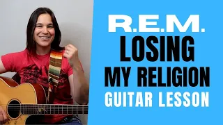 REM Losing My Religion Guitar Lesson with MANDOLIN SOLOS