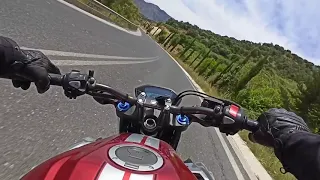 Honda cb500f - Yamaha Xt600X twisty roads RAW