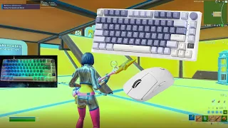 Royal Kludge M75 Mechanical Keyboard 😴 Fortnite Keyboard & Mouse Sounds ASMR Gameplay 😍 360 FPS 4K🏆