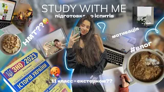 Study With Me №6 | 11 уроків/день екстерном??| Готуюсь до НМТ 2023 | Щоденник Випускниці