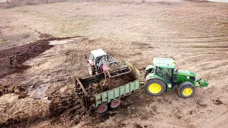 Trágyaszórás 2023| Spreading manure [ John Deere 6145r+T 088  MTZ 820+Balck Bull]