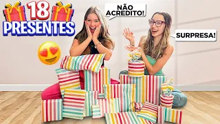 Fiz SURPRESA e DEI 18 PRESENTES de 18 ANOS para minha MELHOR AMIGA