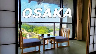 Osaka-Nara Amazing city view 'Mikasa Ryokan' |Outdoor hot spring| Japanese Home Meal | Solo Travel