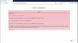 MySQL said Cannot connect invalid settings error | XAMPP phymyadmin