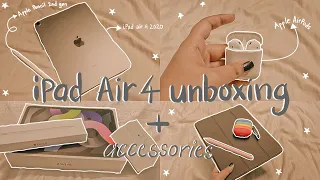 iPad Air 2020 & accessories Unboxing | Apple India Education discount | Aesthetic Indian unboxing
