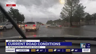 Flash flood warning, rain, lightning moves across Las Vegas valley