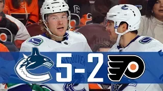 Canucks vs Flyers | Highlights | Nov. 21, 2017 [HD]