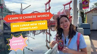 Learn 12 Beginner Chinese Words at 2024 Lunar New Year at Disneyland! Educational Videos for Kids