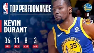 Kevin Durant Scores 36, Leads Warriors to OT Win in L.A. | December 18, 2017