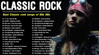 Guns N' Roses, Bon Jovi, Metallica, ACDC, U2, Queen, Aerosmith | Classic Rock 70s 80s 90s Full Album