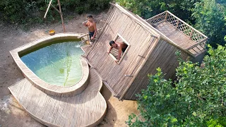 Building Craft-Bamboo House With Swimming Pools Part II