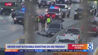 Motorist injured in possible shooting on 405 Freeway