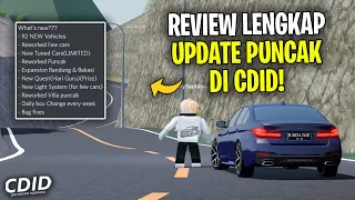 REVIEW LENGKAP UPDATE PUNCAK di CDID - Car Driving Indonesia Update (Roblox)