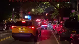 COMPILATION OF "FDNY RESCUE 1 ONLY" RESPONDING ON THE STREETS OF MANHATTAN IN NEW YORK CITY.  09
