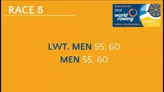 2019 World Rowing Indoor Champs. masters 2000m races: - LM55, LM60 and  M55, M60