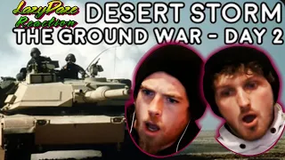 DESERT STORM The Ground War Day 2 & F-16 Pilot Fights for his Life Over Baghdad  REACTION  LazyDaze