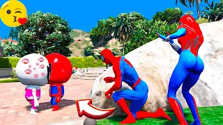 NAMORADAS MISTERIOSA BEIJARAM E PRENDEU O HOMEM ARANHA NA JAULA no GTA 5