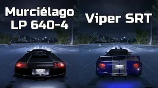 Lamborghini Murcielago LP 640-4 vs Dodge Viper SRT-10 - Need for Speed Carbon (Drag Race)