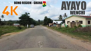 Ayaayo Wenchi Drive Tour in the Bono Region of Ghana 4K