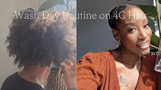 Weekly wash day routine for Natural 4C hair