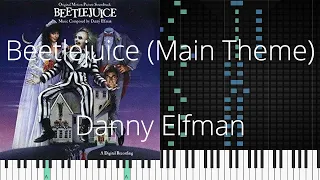 🎹 Beetlejuice (Main Theme), Danny Elfman, Synthesia Piano Tutorial