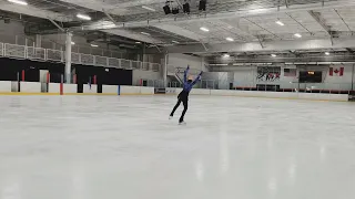 Alayna Coats 10years old. Practice Triple toe 3T and Triple loop 3L figure skating jumps.