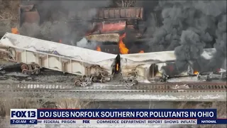 DOJ sues Norfolk Southern for pollutants in Ohio | FOX 13 Seattle