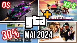 3 VOITURES OFFERTES, ITEMS EXLUSIF, BONUS, PROMO GTA+ MAI 2024 !!