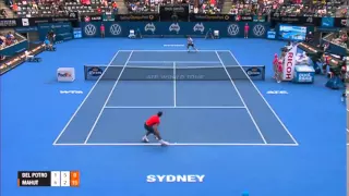 Juan Martin DEL POTRO (ARG) vs Nicolas MAHUT (FRA) HIGHLIGHTS Apia International Sydney 2014