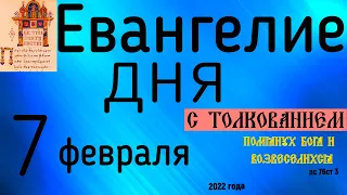 Евангелие дня с толкованием 7 февраля 2022 года