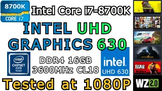 Intel UHD 630 iGPU | i7-8700K | 6 Games tested at 1080P (2023)