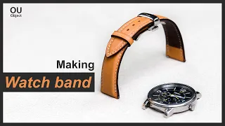 Leather | Making luxury watch band from scrap /watch strap /DIY