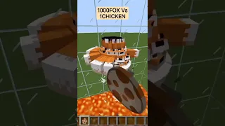 1000FOX Vs 1 CHICKEN #shorts #minecraft #viral #trending #vs #fox #chicken #1000 #1