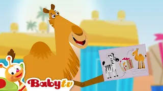 El tren de Postal 🚉 | Kenny el Camello 🐪  | Animales para niños pequeños | Dibujos animados@BabyTVSP