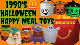 UNBOXING Vintage 1990's McDonald's Halloween Happy Meal Toys & Buckets! McNugget Halloween Buddies!